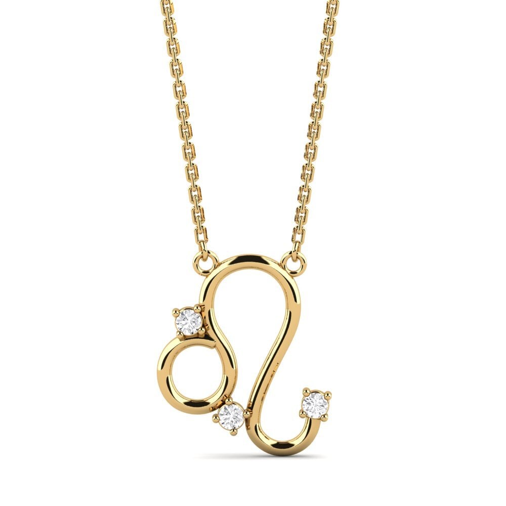 Redondo Zafiro blanco Collar de Mujer Brandie - Leo