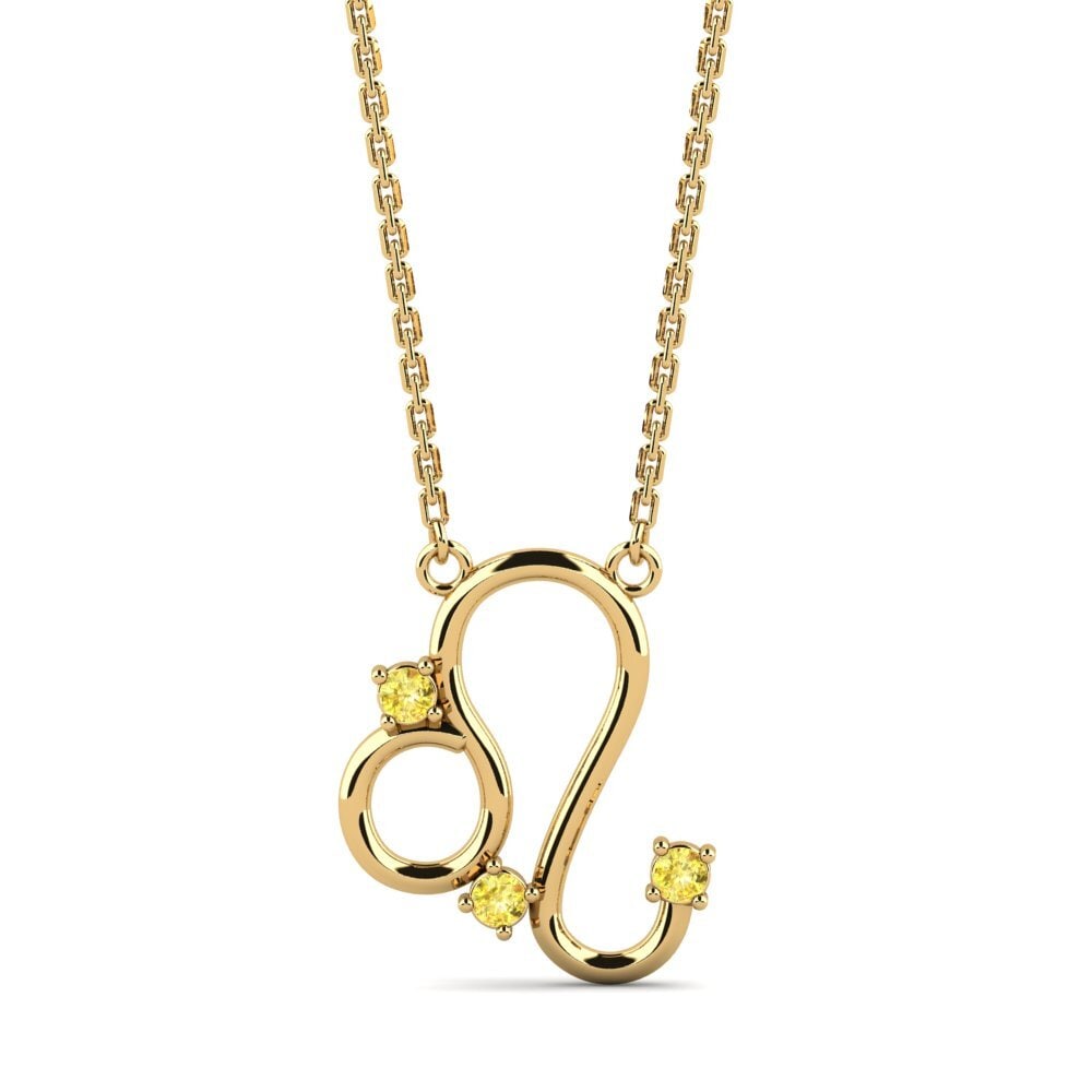 Yellow Sapphire Women's Necklace Brandie - Leo