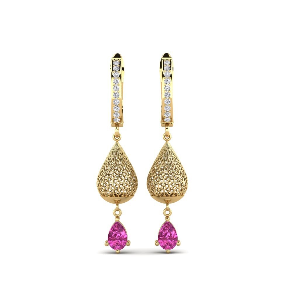Pink Topaz Women's Earring Branne