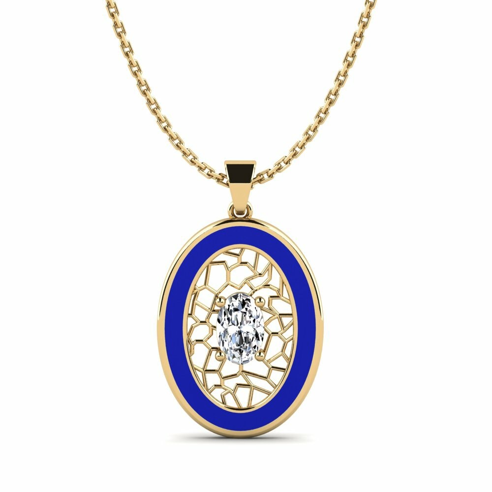 Vàng 18K Đá Zirconia Mặt dây chuyền nữ Brax