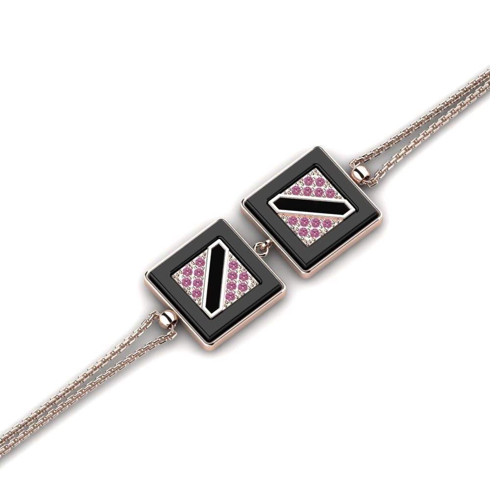 14K Rose Gold Rhodolite Garnet Bracelet Brazeau