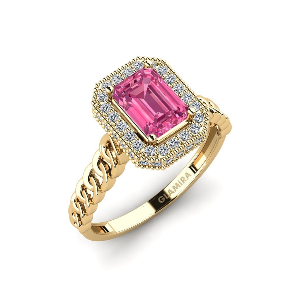 Pink Tourmaline Engagement Ring Breastwork