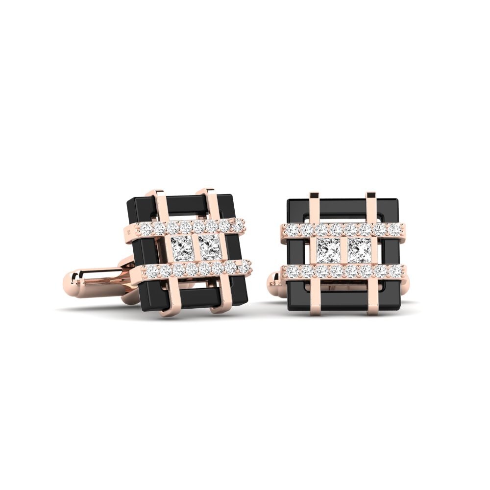 9k Oro Rosa Moissanita Gemelo Brenes