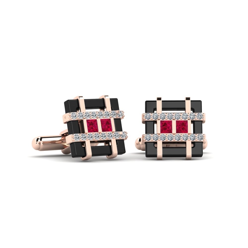 9k Oro Rosa Rubí Gemelo Brenes
