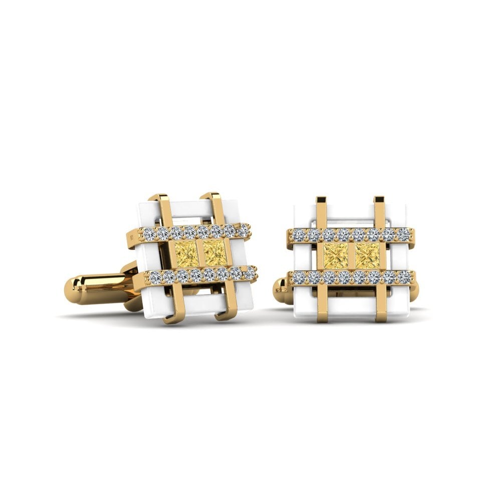 Yellow Diamond Cufflink Brenes