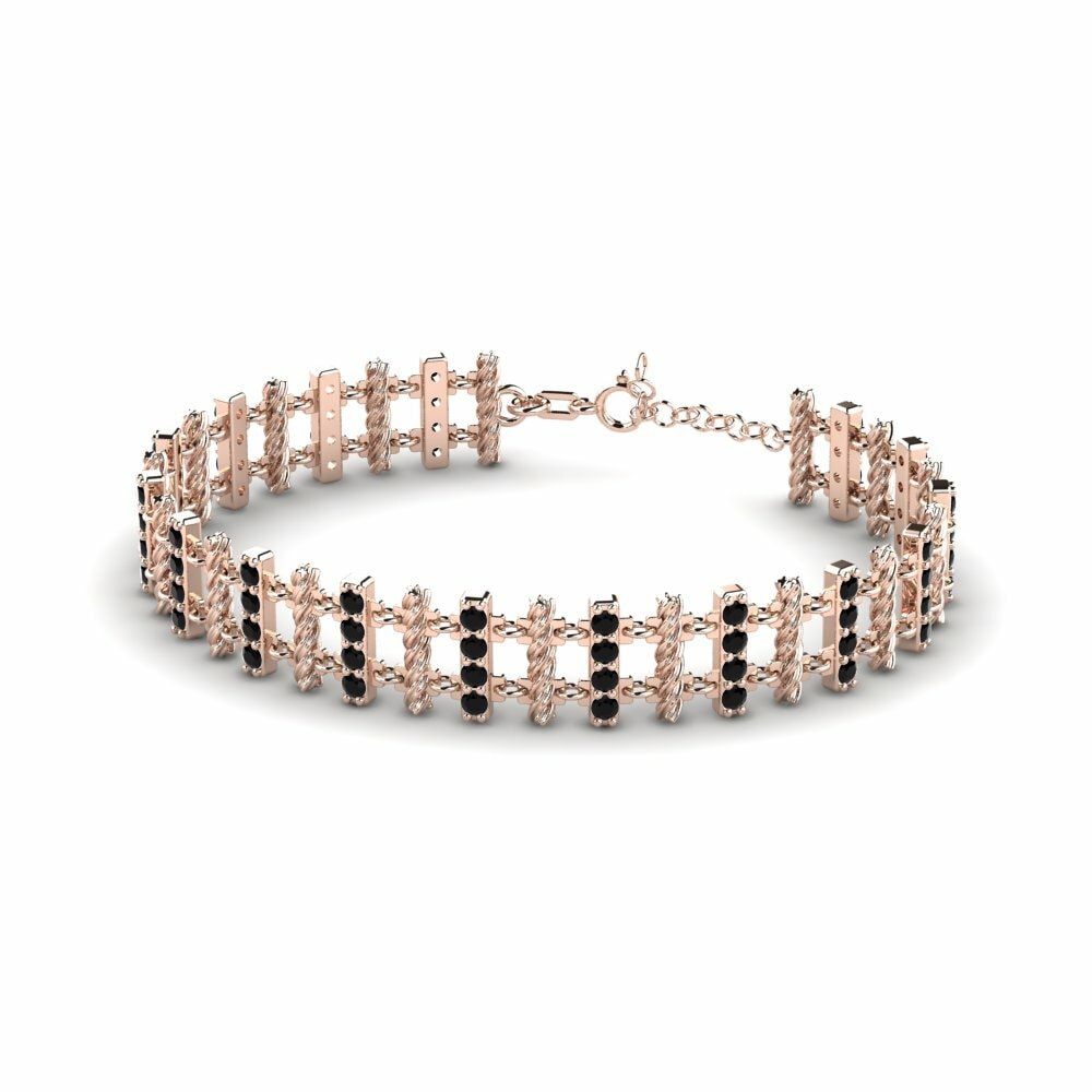 Onyx Noir Bracelet pour femme Breton