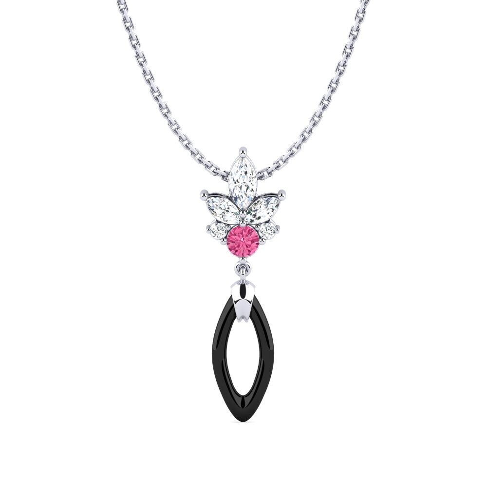 950 Platinum Pink Tourmaline Women's Pendant Brewer
