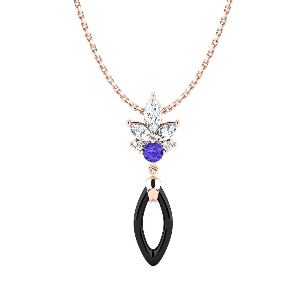 9ct Rose Gold Tanzanite Women's Pendant Brewer