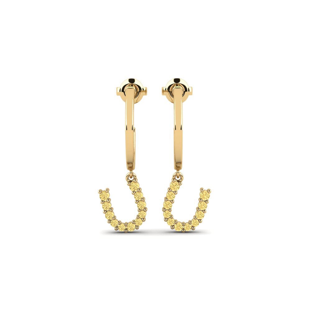 Yellow Diamond Women's Earring Breytilegt