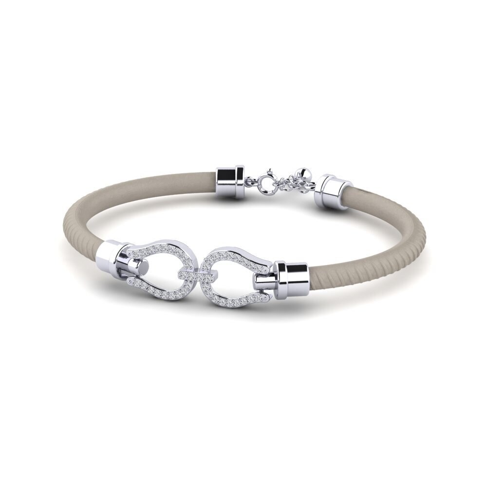 9k Oro Blanco Pulsera de Mujer Brian