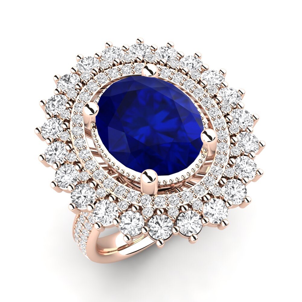 14k Rose Gold Sapphire Engagement Ring Brianica