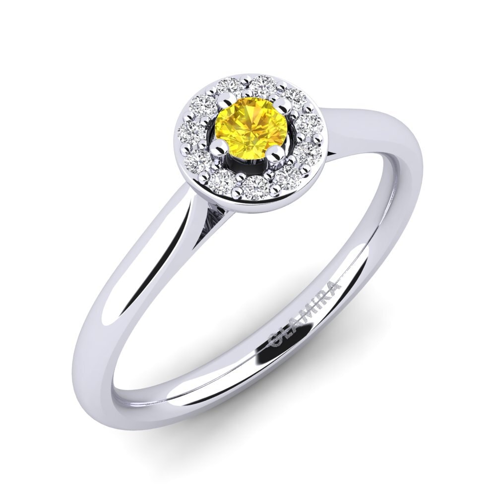 Yellow Sapphire Engagement Ring Brianna 0.1 crt