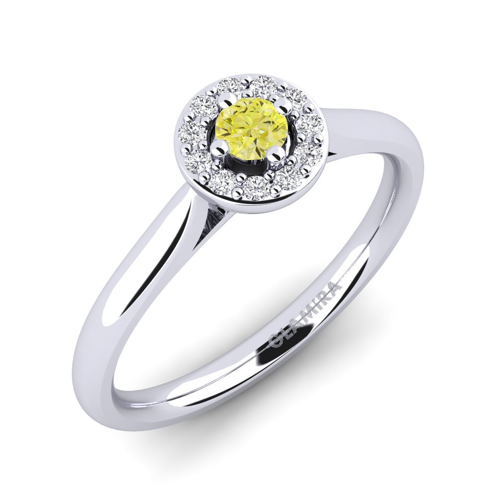 Diamante Amarillo Anillo de compromiso Brianna 0.1 crt