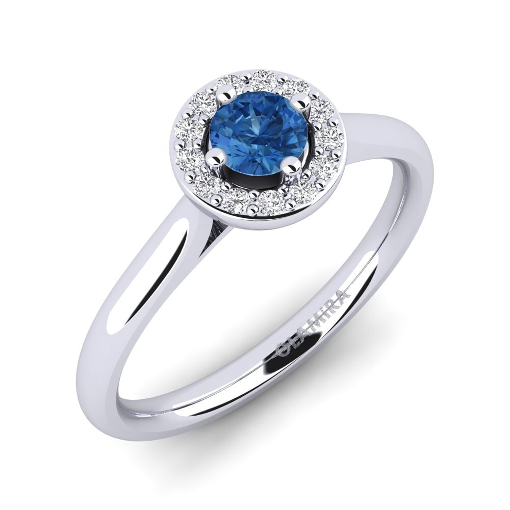 Circonita Azul Oscuro Anillo de compromiso Brianna 0.25 crt
