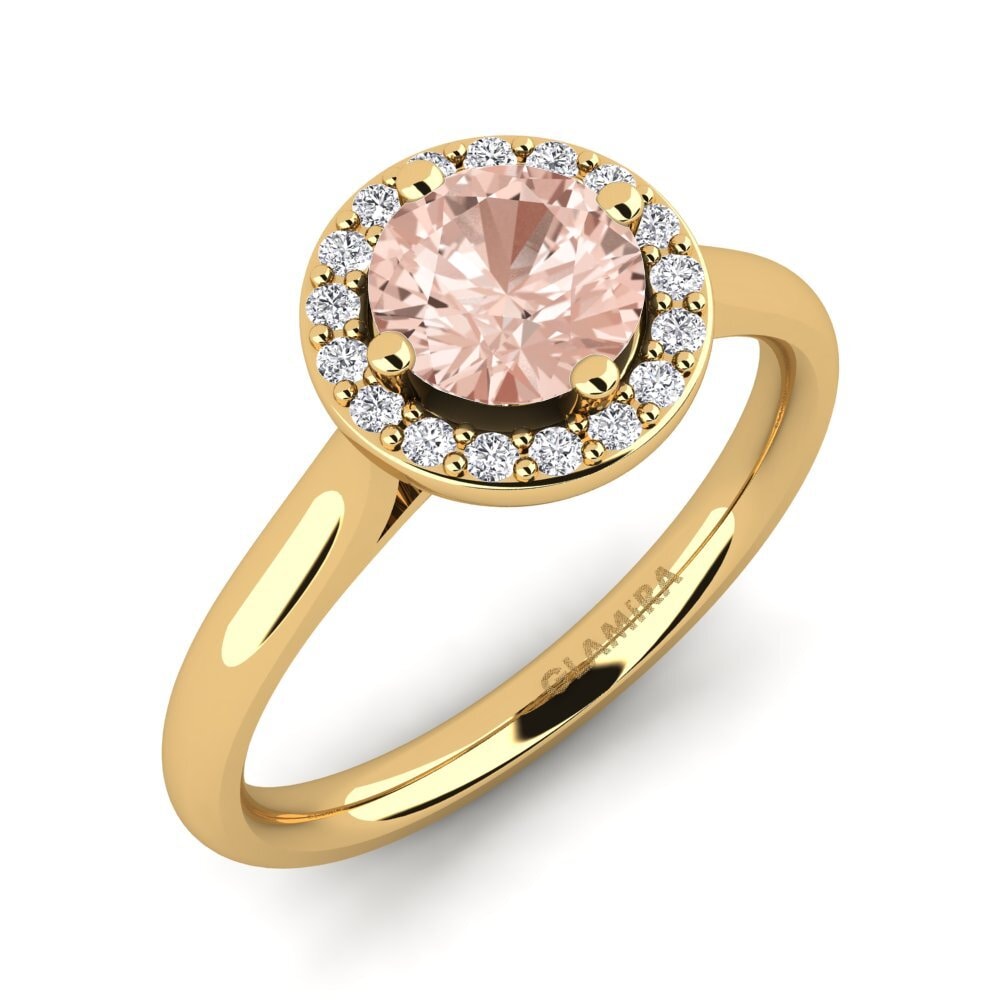 Round Morganite Engagement Ring Brianna 0.8 crt