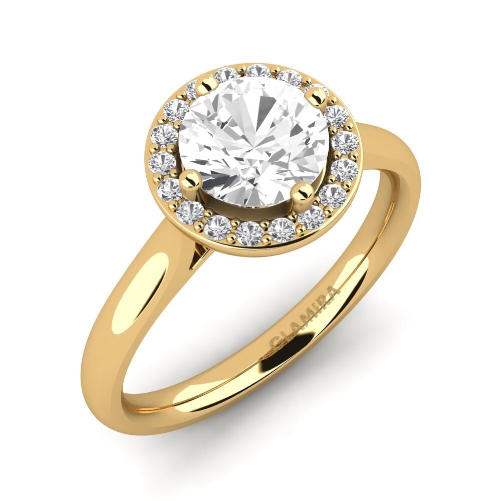 White sapphire Engagement Ring Brianna 1.0 crt