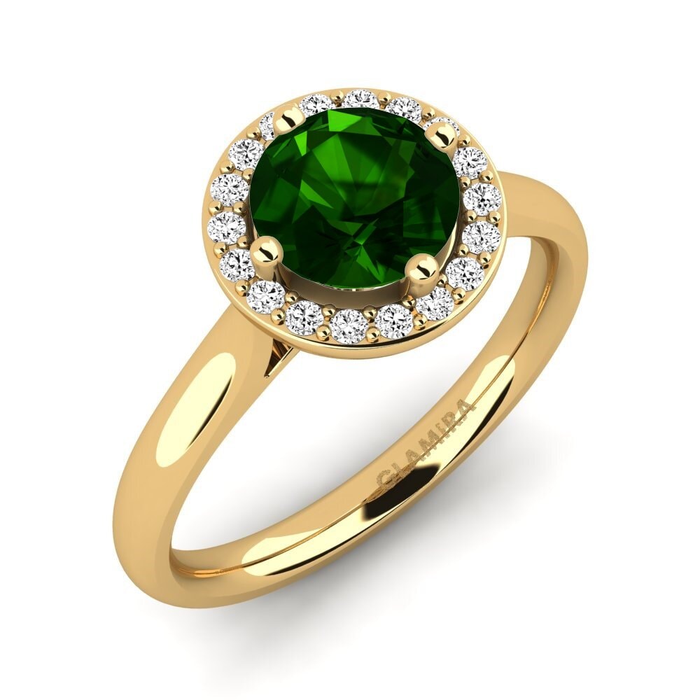 Green Tourmaline Engagement Ring Brianna 1.0 crt