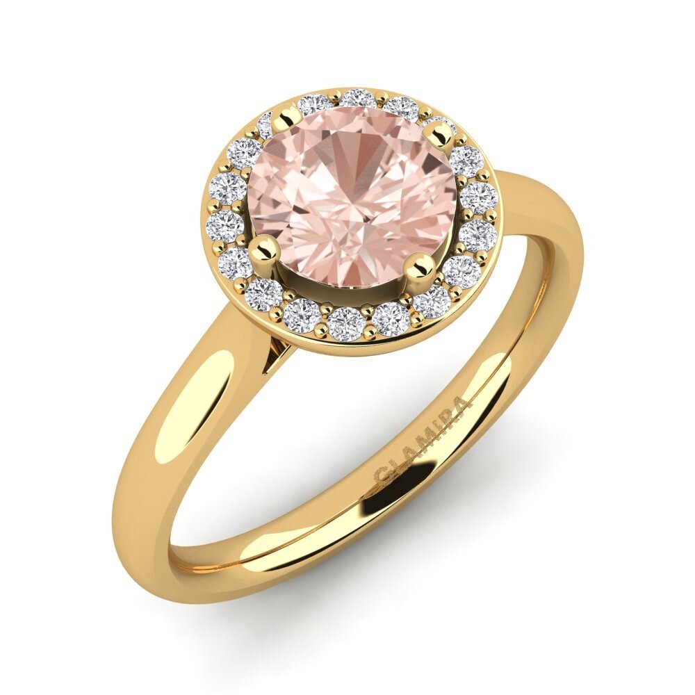 Round Morganite Engagement Ring Brianna 1.0 crt