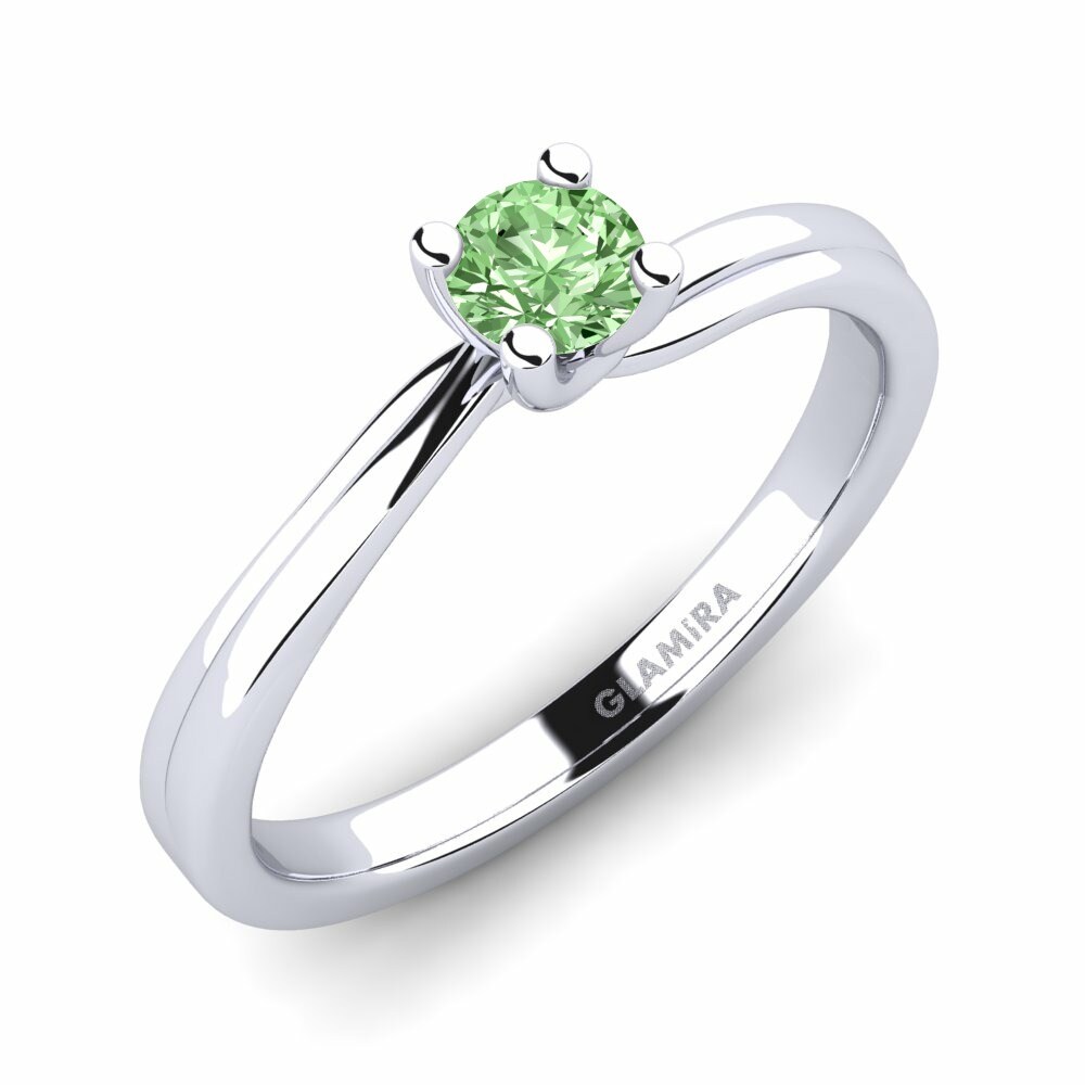 Green Diamond Engagement Ring Bridal Choice 0.25crt