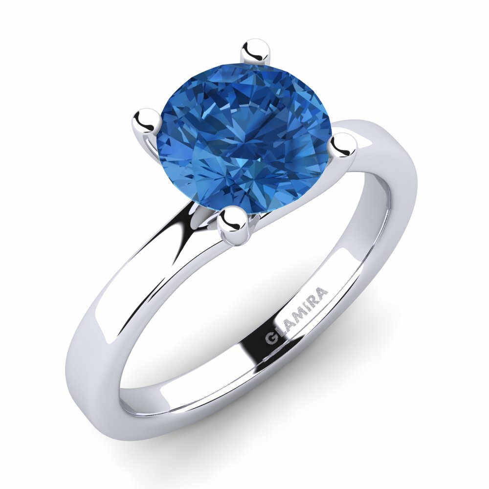 Donker Blauwe Zirkoon Verlovingsring Bridal Choice 2.0crt