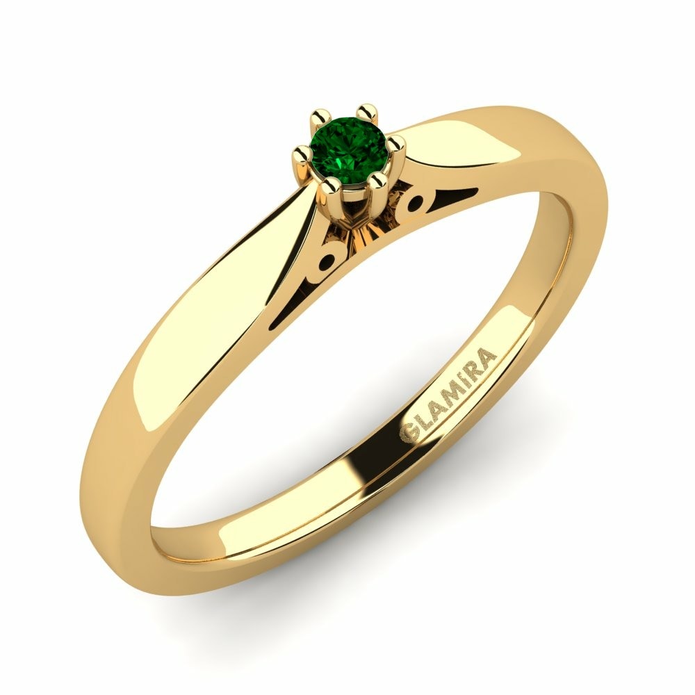 0.05 Carat Swarovski Green Engagement Ring Bridal Glory 0.05crt