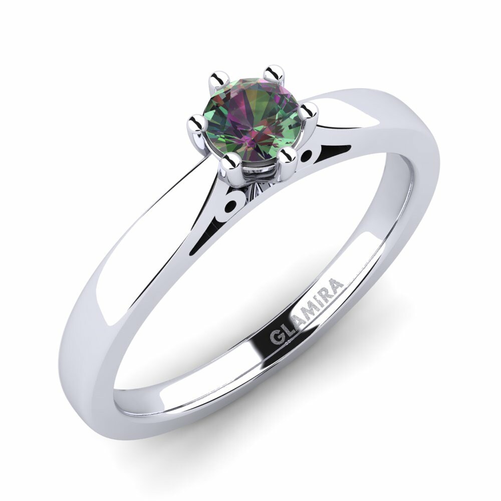 Mystic Topaz Engagement Ring Bridal Glory 0.25crt