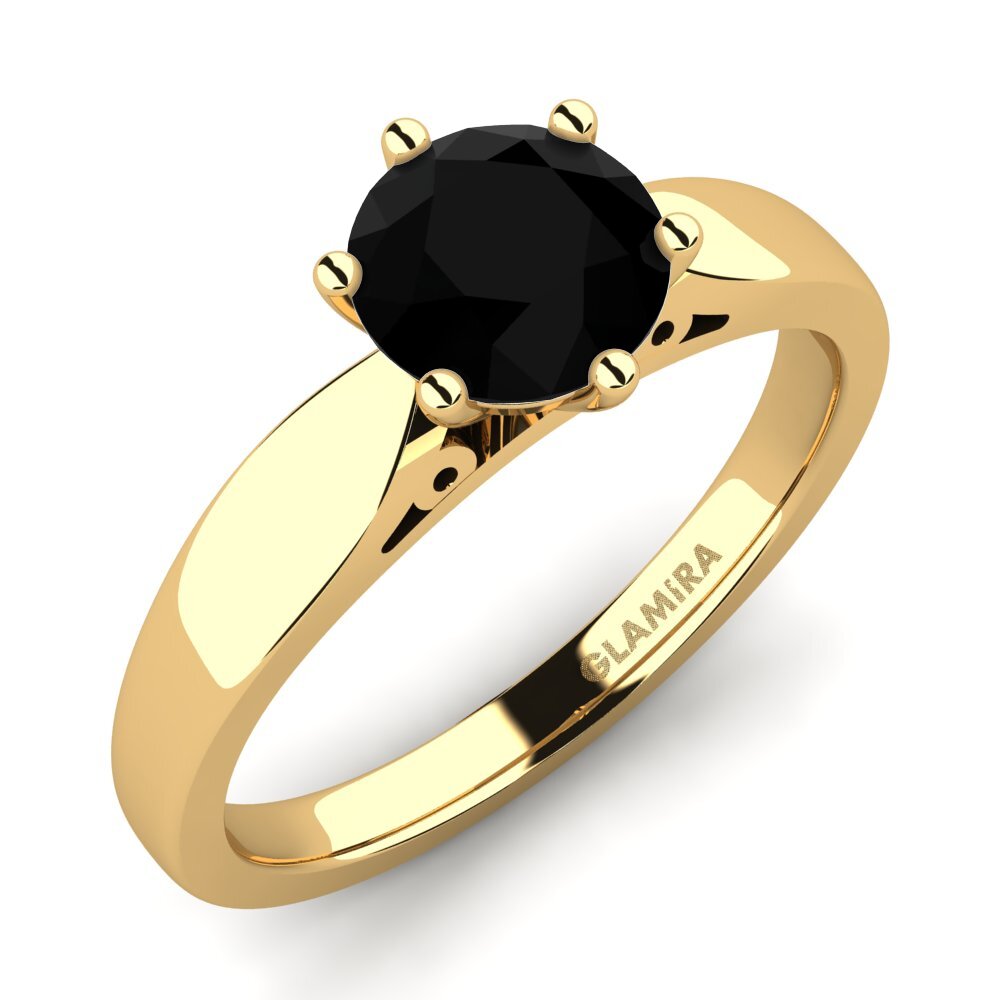 18k Oro Amarillo Anillo de compromiso Bridal Glory 1.0crt