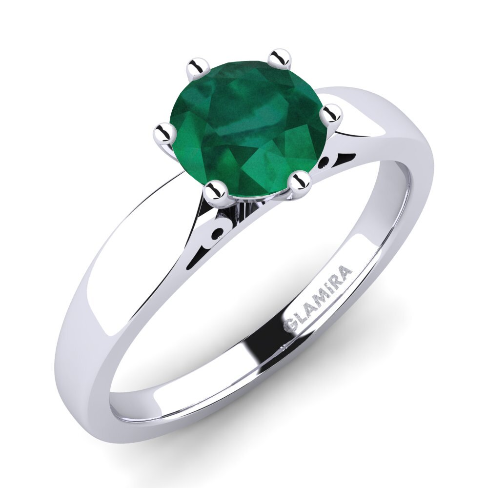 Emerald Engagement Ring Bridal Glory 1.0crt