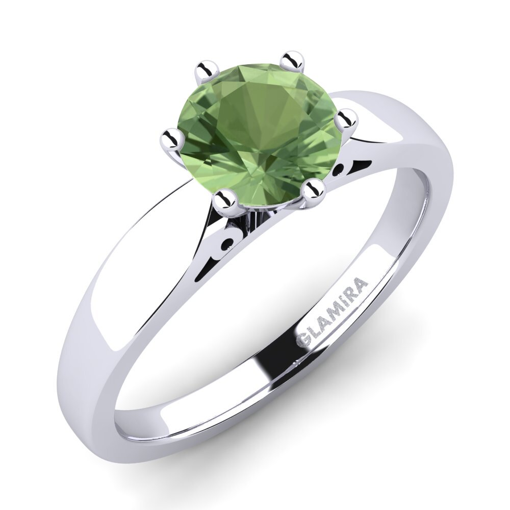 Green Sapphire Engagement Ring Bridal Glory 1.0crt