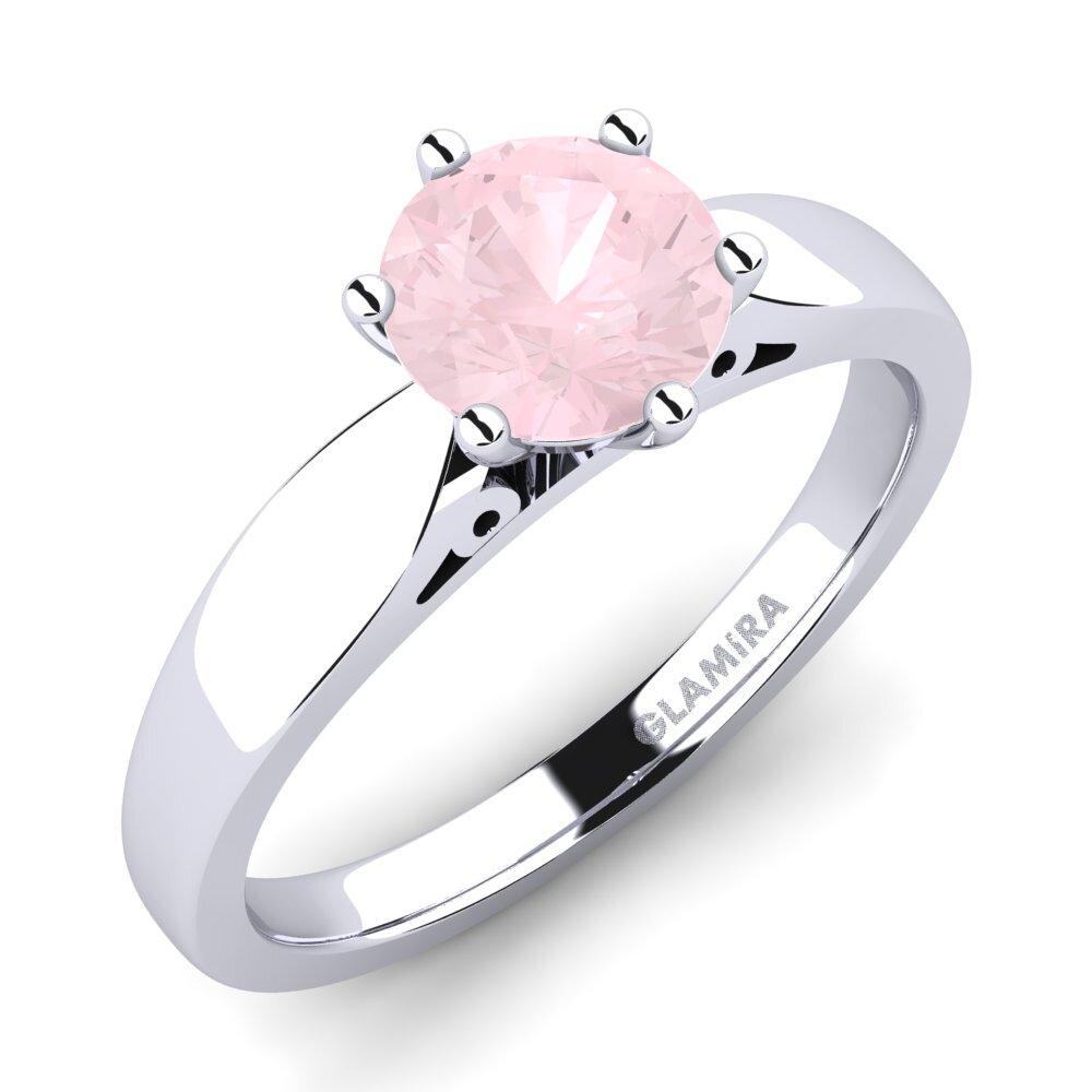 Rose Quartz Engagement Ring Bridal Glory 1.0crt