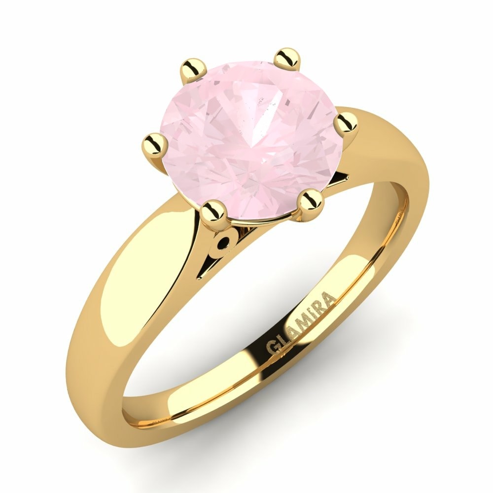 Rožnati kremen Zaročni prstan Bridal Glory 2.0crt