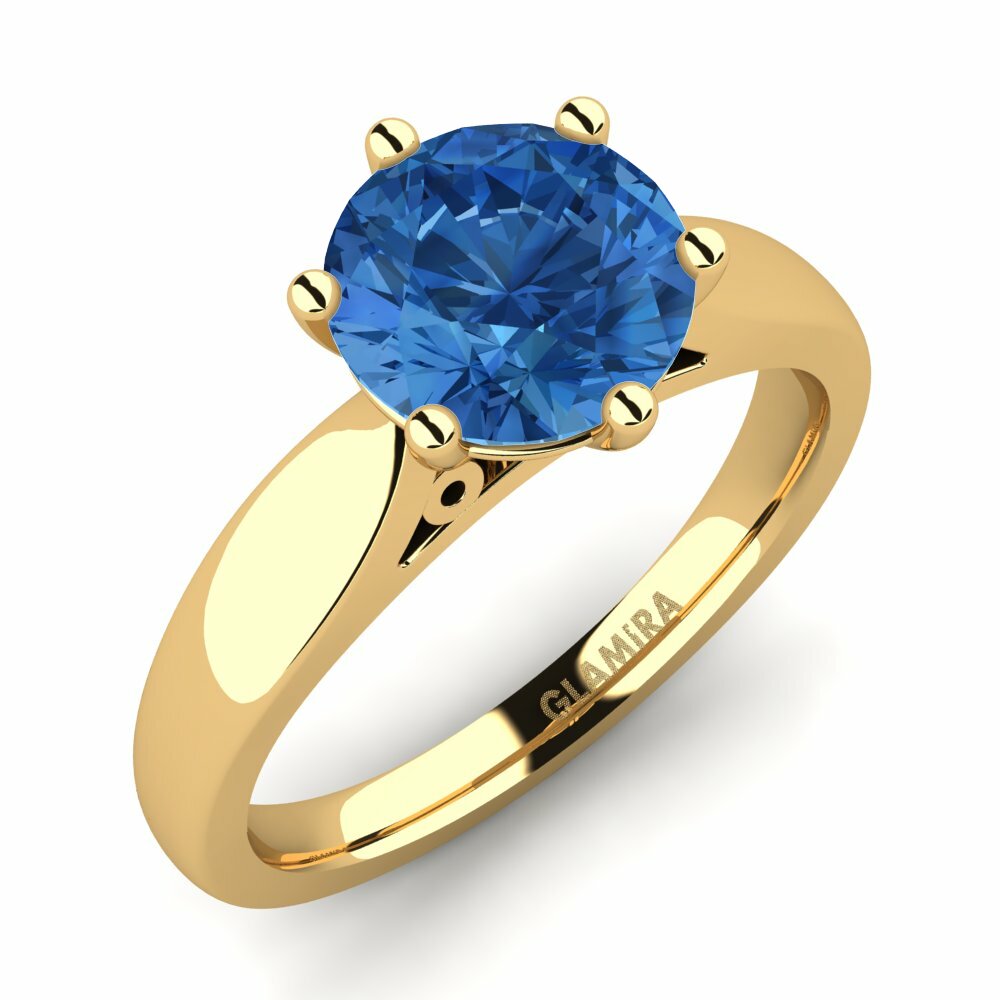 Donker Blauwe Zirkoon Verlovingsring Bridal Glory 2.0crt