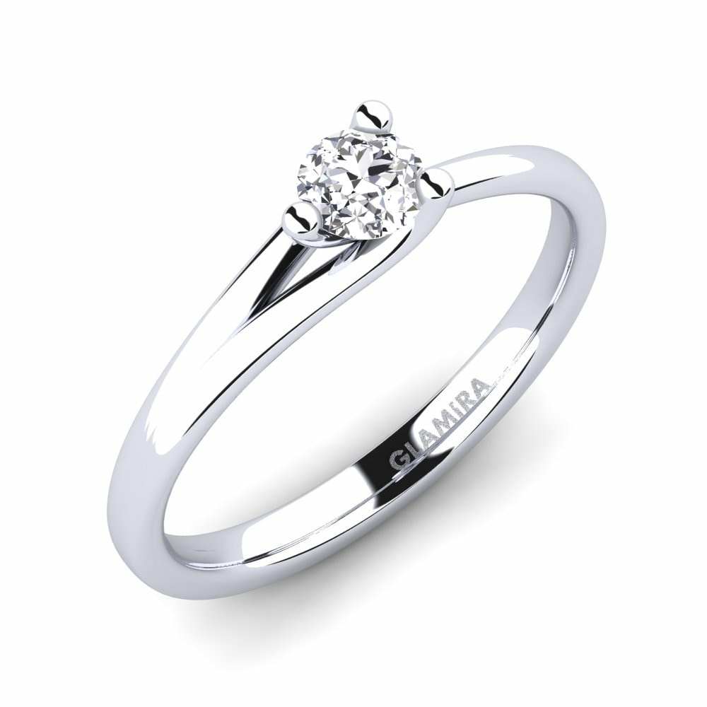 Classic Solitaire Engagement Rings GLAMIRA Bridal Heart 585 White Gold Diamond