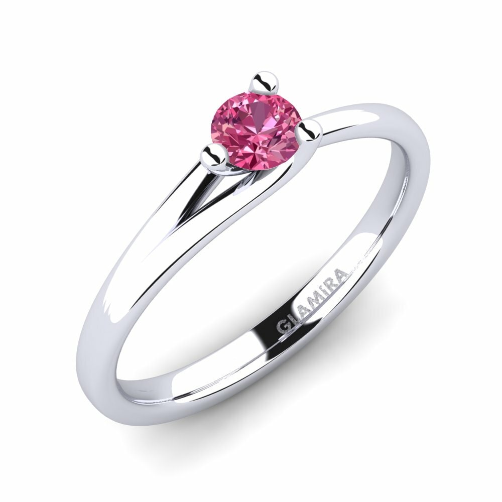 Pink Tourmaline Engagement Ring Bridal Heart