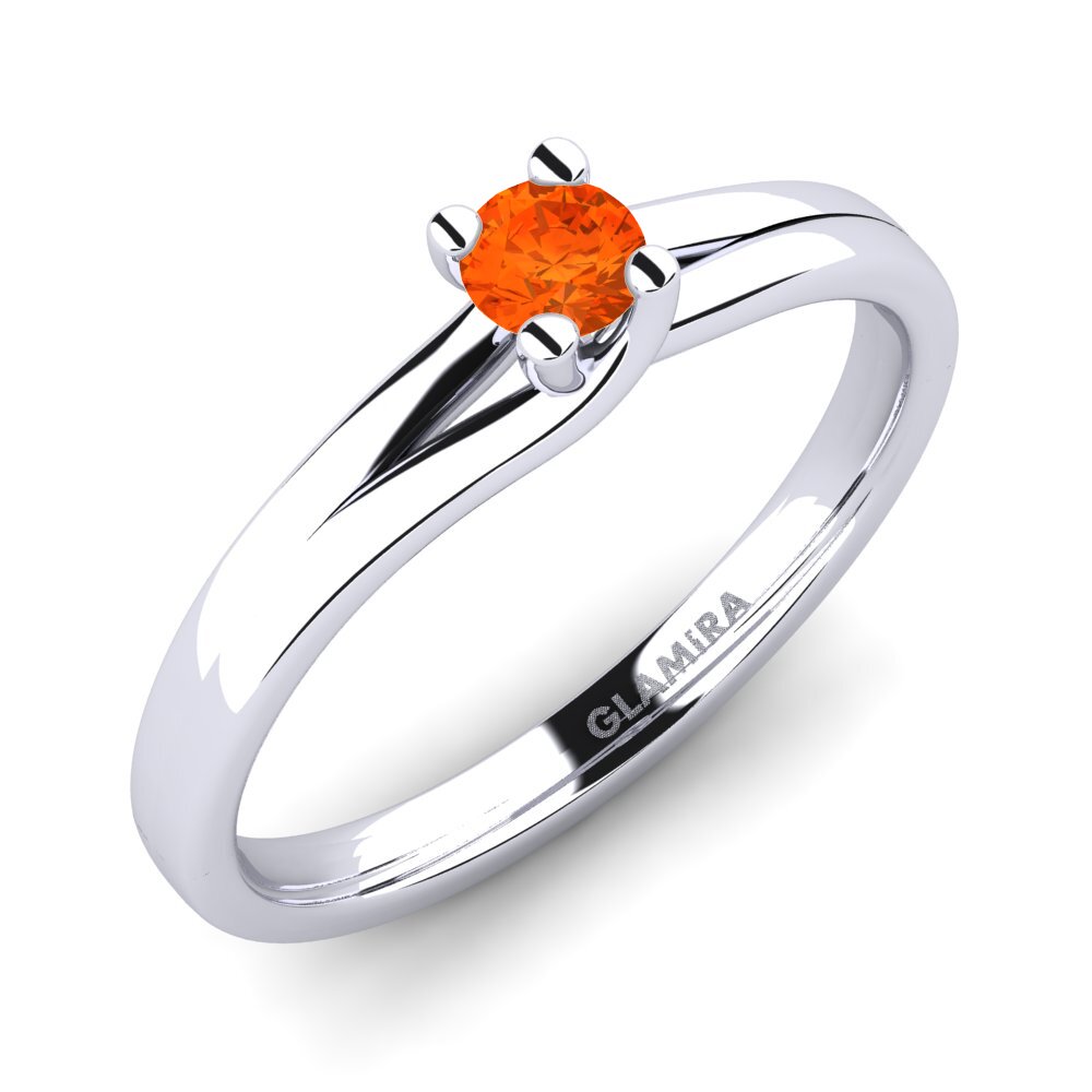 Fire-Opal Engagement Ring Bridal Heaven 0.16crt