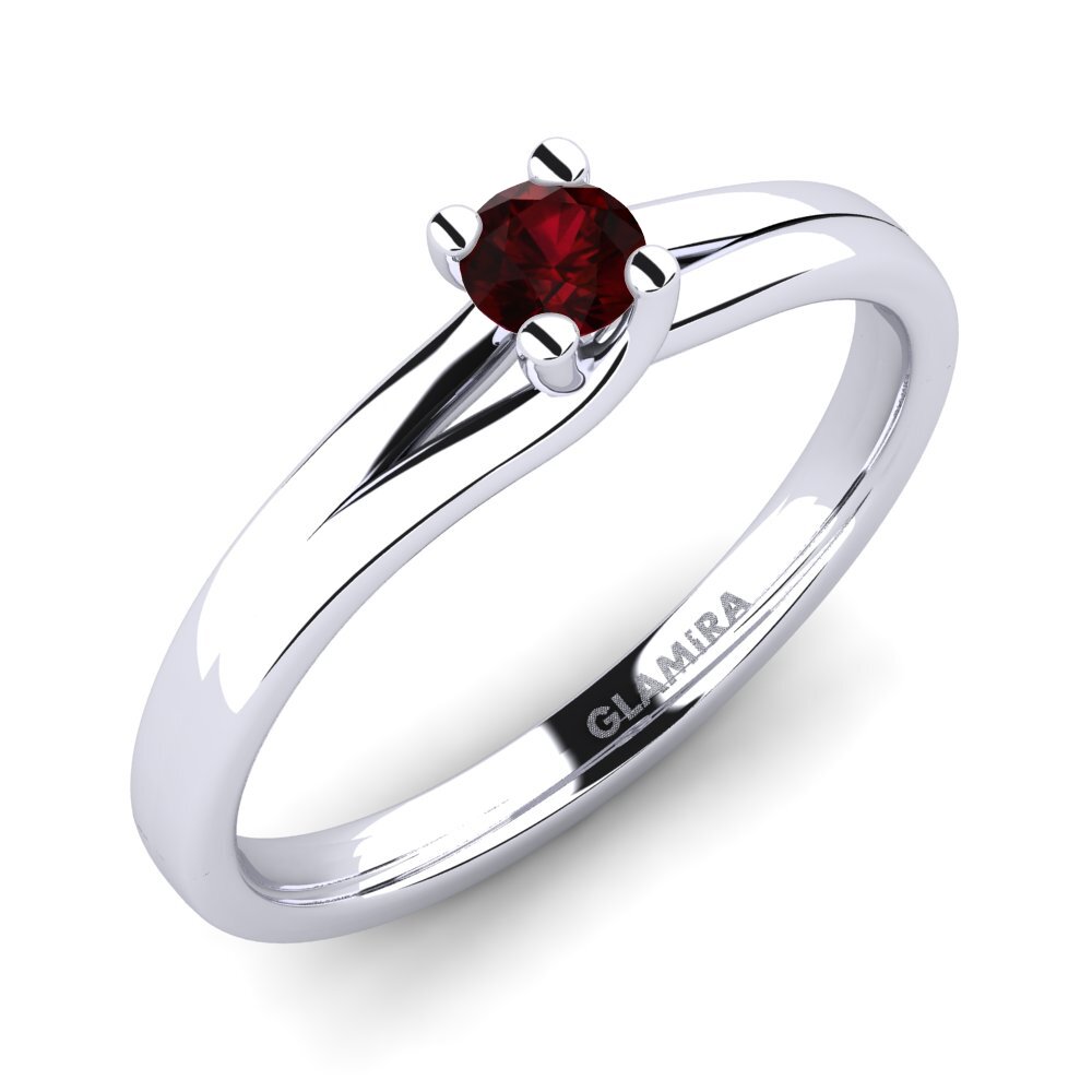 Garnet Engagement Ring Bridal Heaven 0.16 crt
