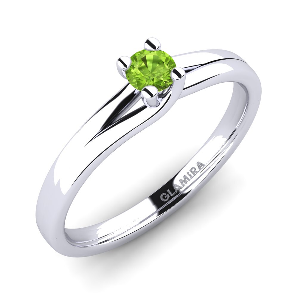 Peridot Engagement Ring Bridal Heaven 0.16crt