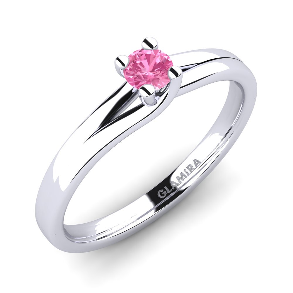 Pink Sapphire Engagement Ring Bridal Heaven 0.16crt