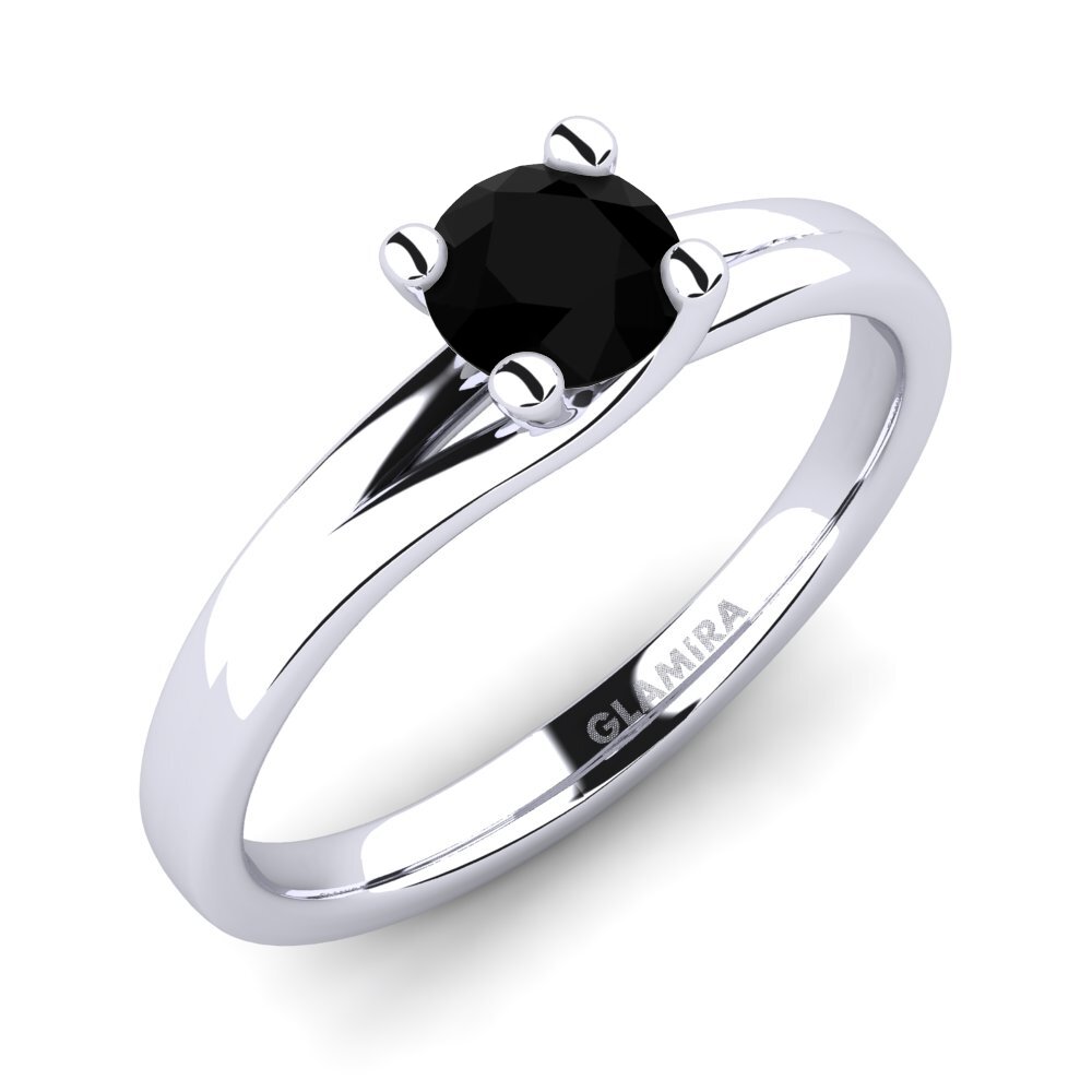 Black Sapphire Engagement Ring Bridal Heaven 0.5crt