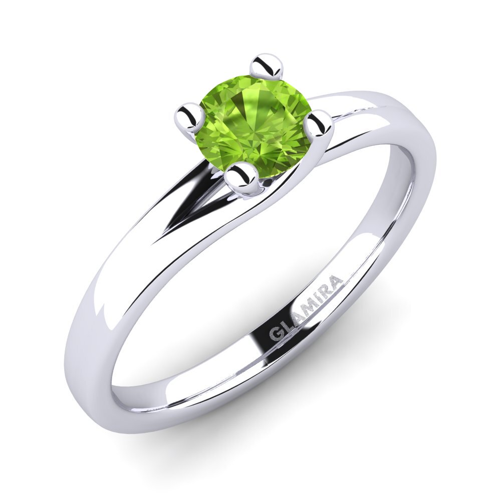 Peridot Engagement Ring Bridal Heaven 0.5crt