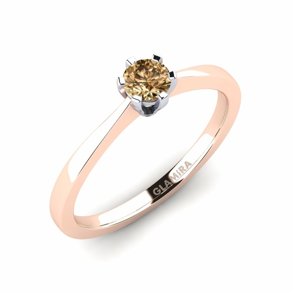14k Rose & White Gold Engagement Ring Bridal Rise