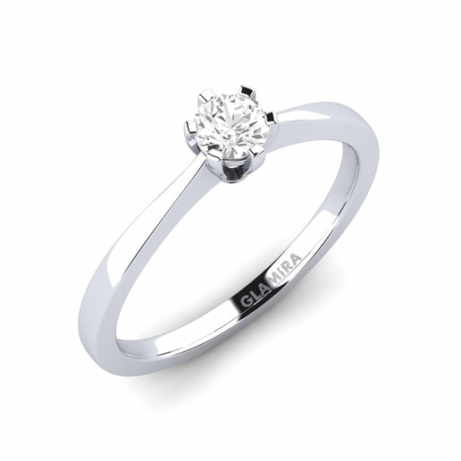 Ring Bridal Rise 585 White Gold & White Sapphire