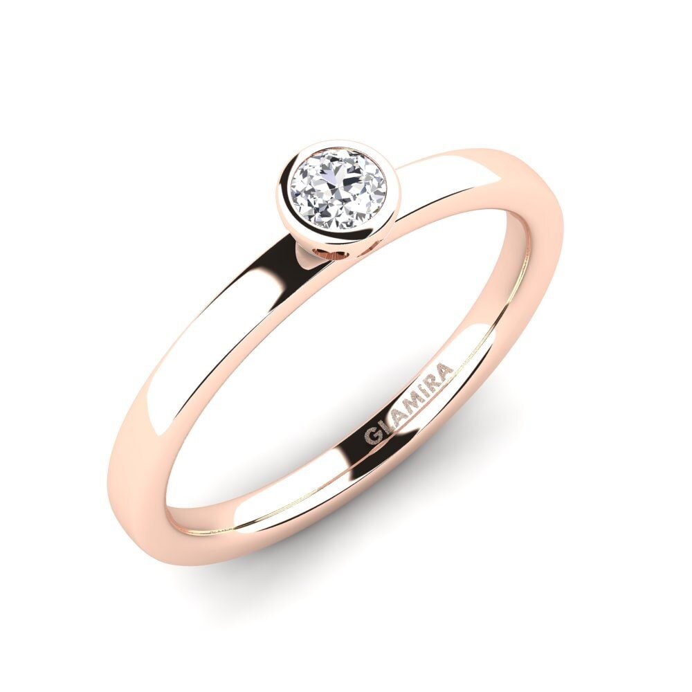14ct Rose Gold Engagement Ring Bridal Passion 0.16 crt