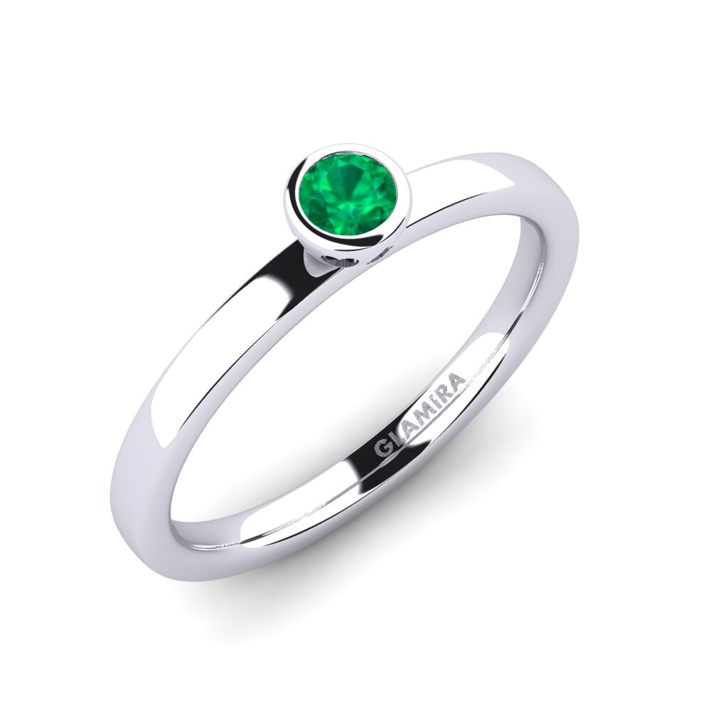 Emerald Engagement Ring Bridal Passion 0.16 crt