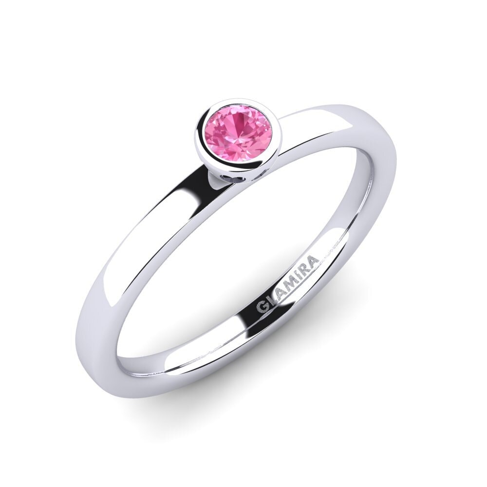 Pink Sapphire Engagement Ring Bridal Passion 0.16 crt