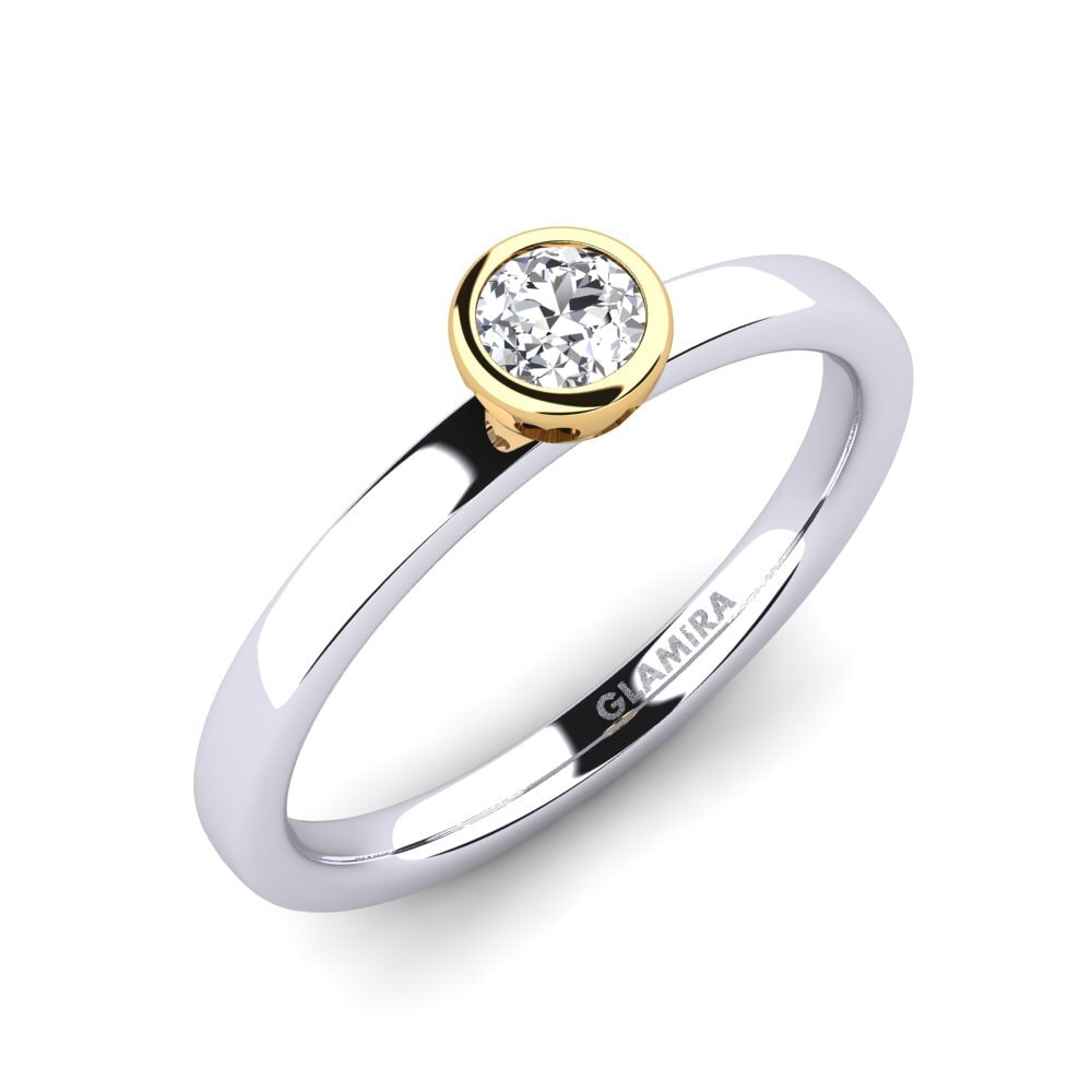 14ct White / Yellow Gold Lab Grown Diamond Engagement Ring Bridal Passion 0.25 crt