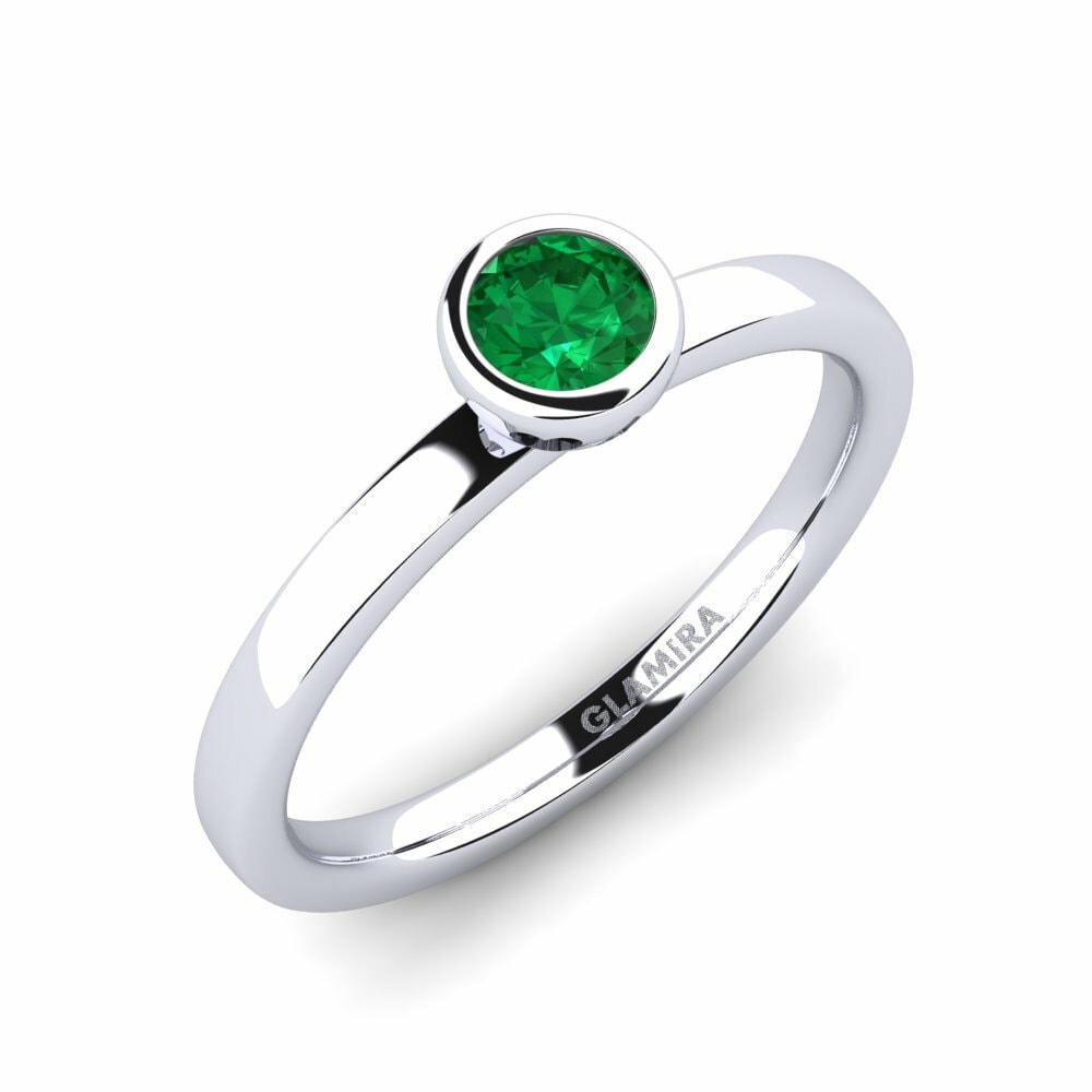 Emerald (Lab Created) Engagement Ring Bridal Passion