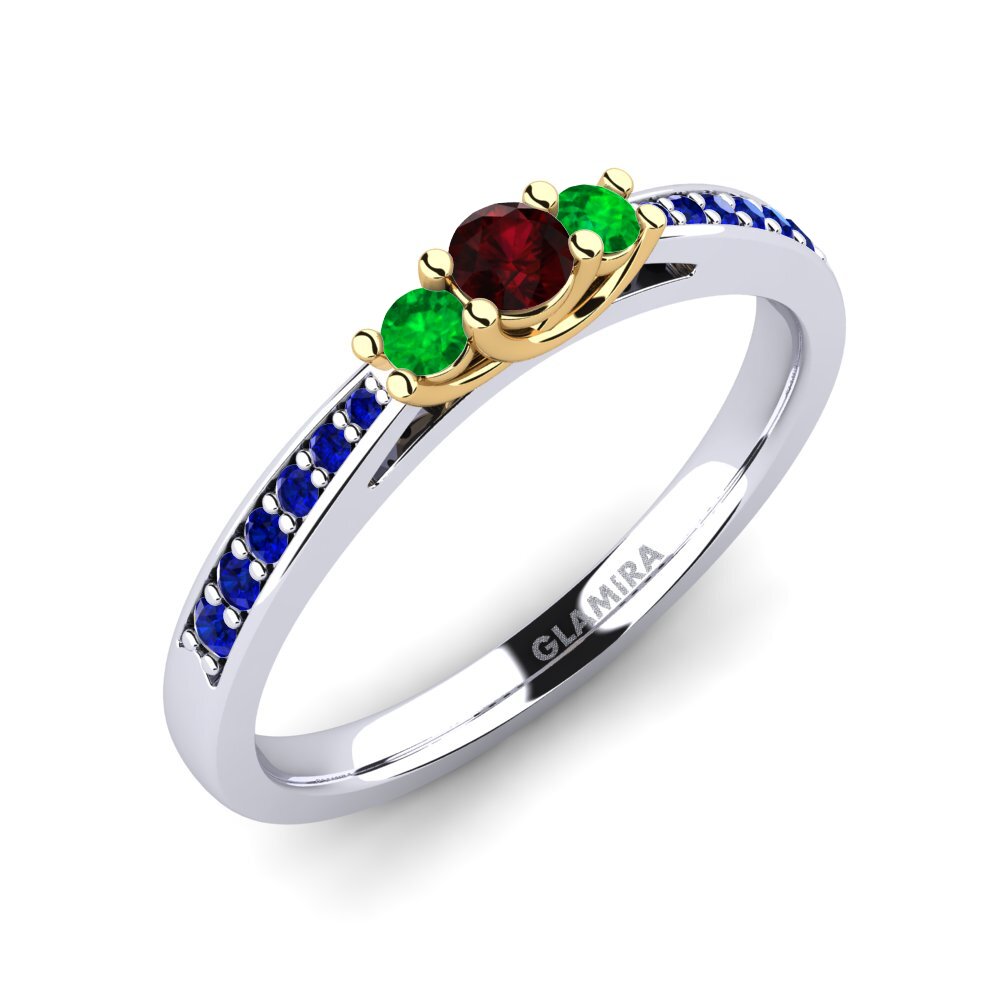14K White & Yellow Gold Engagement Ring Brielle
