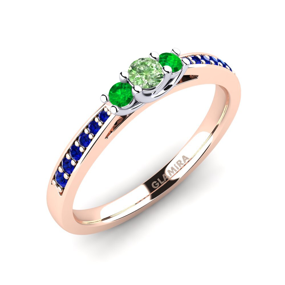 18K Rose & White Gold Engagement Ring Brielle