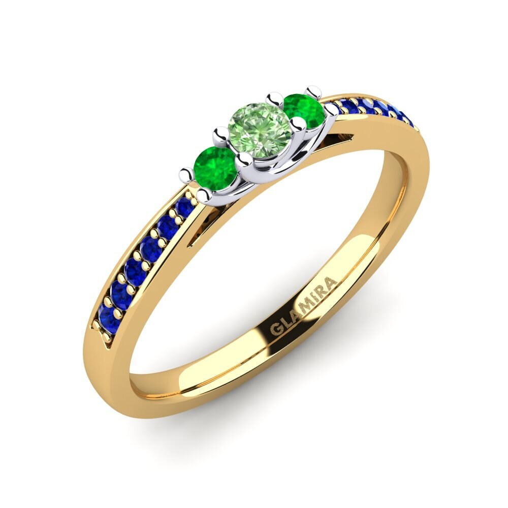 18k Yellow & White Gold Engagement Ring Brielle